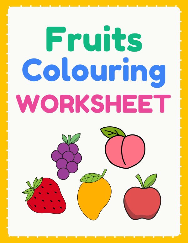Fruits Colouring Worksheets